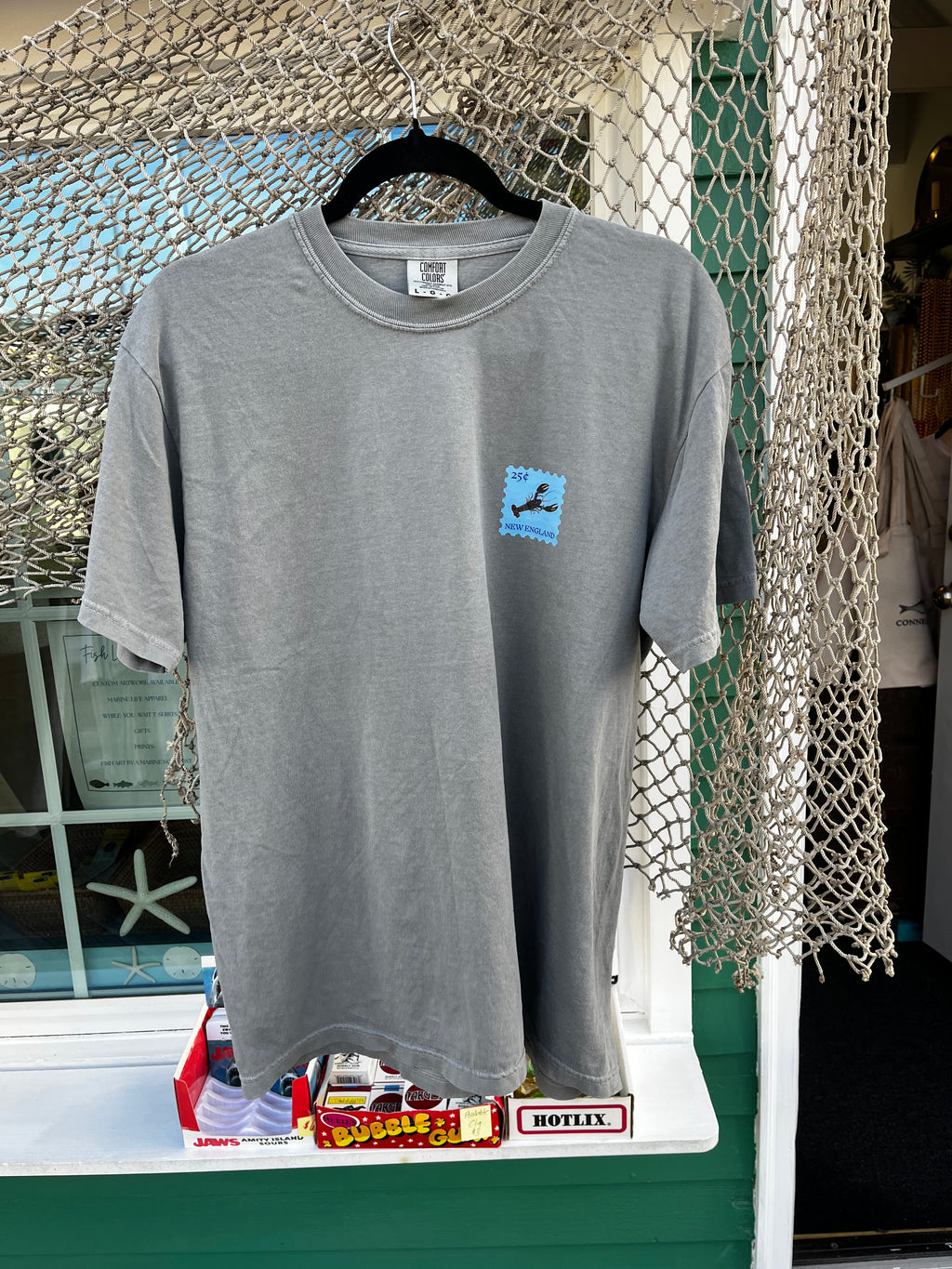 Black Rock Harbor Lobster Postcard and Stamp T-Shirt