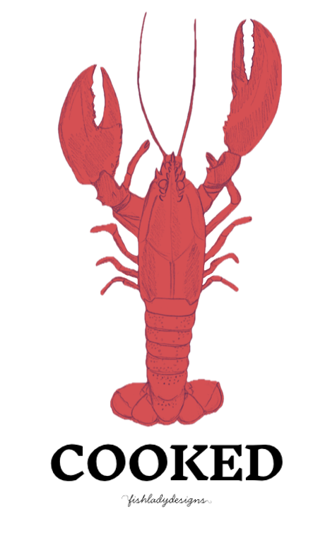 "Cooked" Lobster Sticker
